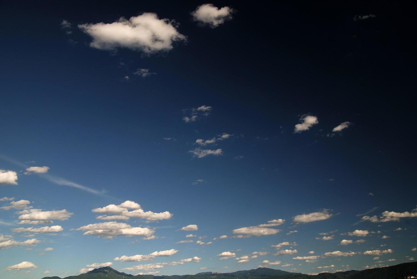 blue sky with dramatic clouds photo