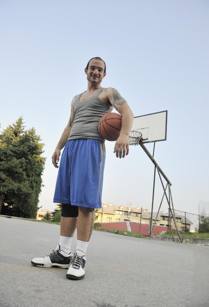 vista del jugador de baloncesto foto