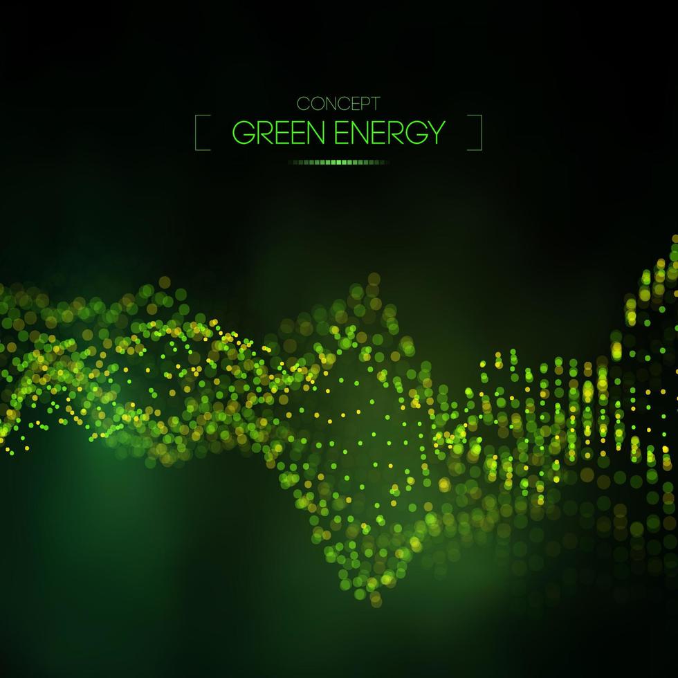 Green energy concept. Vector green technology background. Futuristic vector illustration.