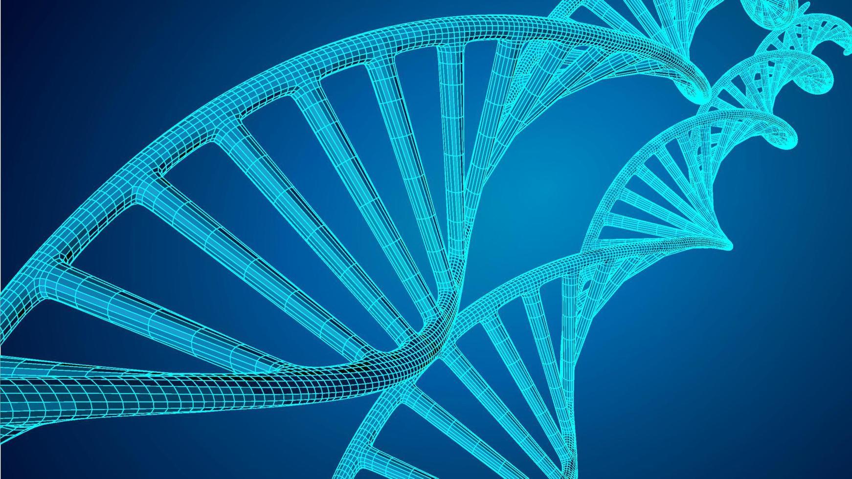 ilustración del vector de ADN del genoma. estructura de adn eps 10. concepto de secuenciación del genoma de gmo y edición del genoma. química farmacéutica e investigación de ADN. biotecnología de conexión de moléculas.