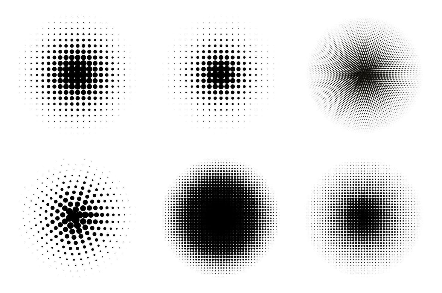 Halftone texture grunge vector set. Background halftone dot patern. Graphic dots halftone pattern. EPS 10.