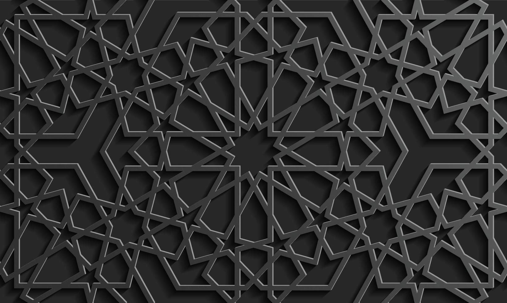 Seamless islamic pattern 3d . Traditional Arabic design element. vector