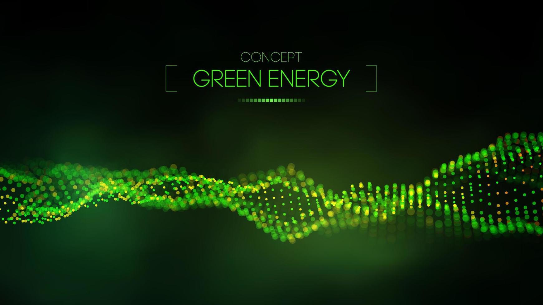Green energy concept. Vector green technology background. Futuristic vector illustration.