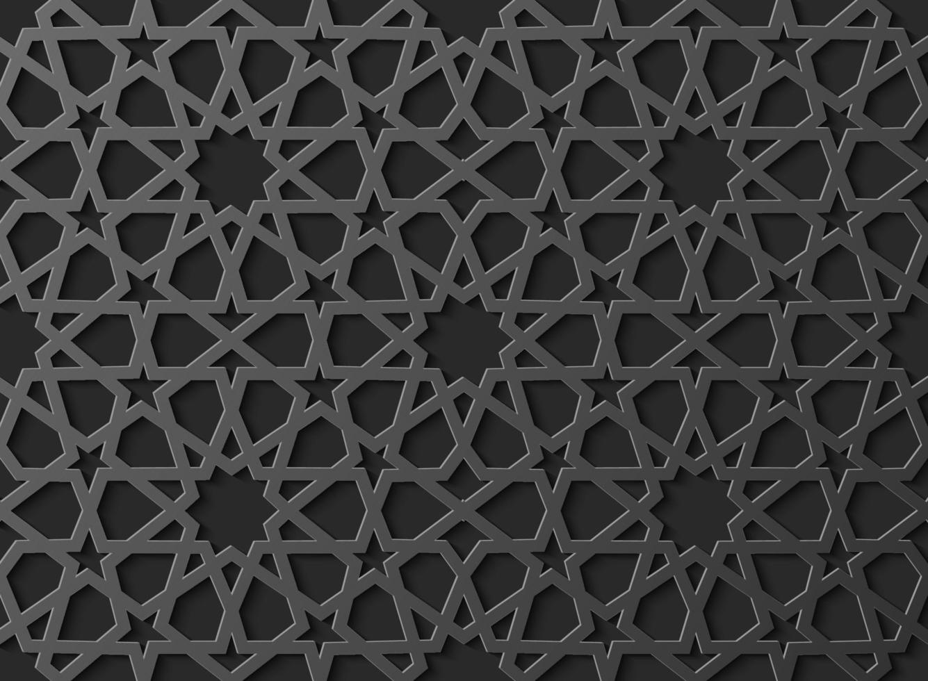 Seamless islamic pattern 3d . Traditional Arabic design element. vector