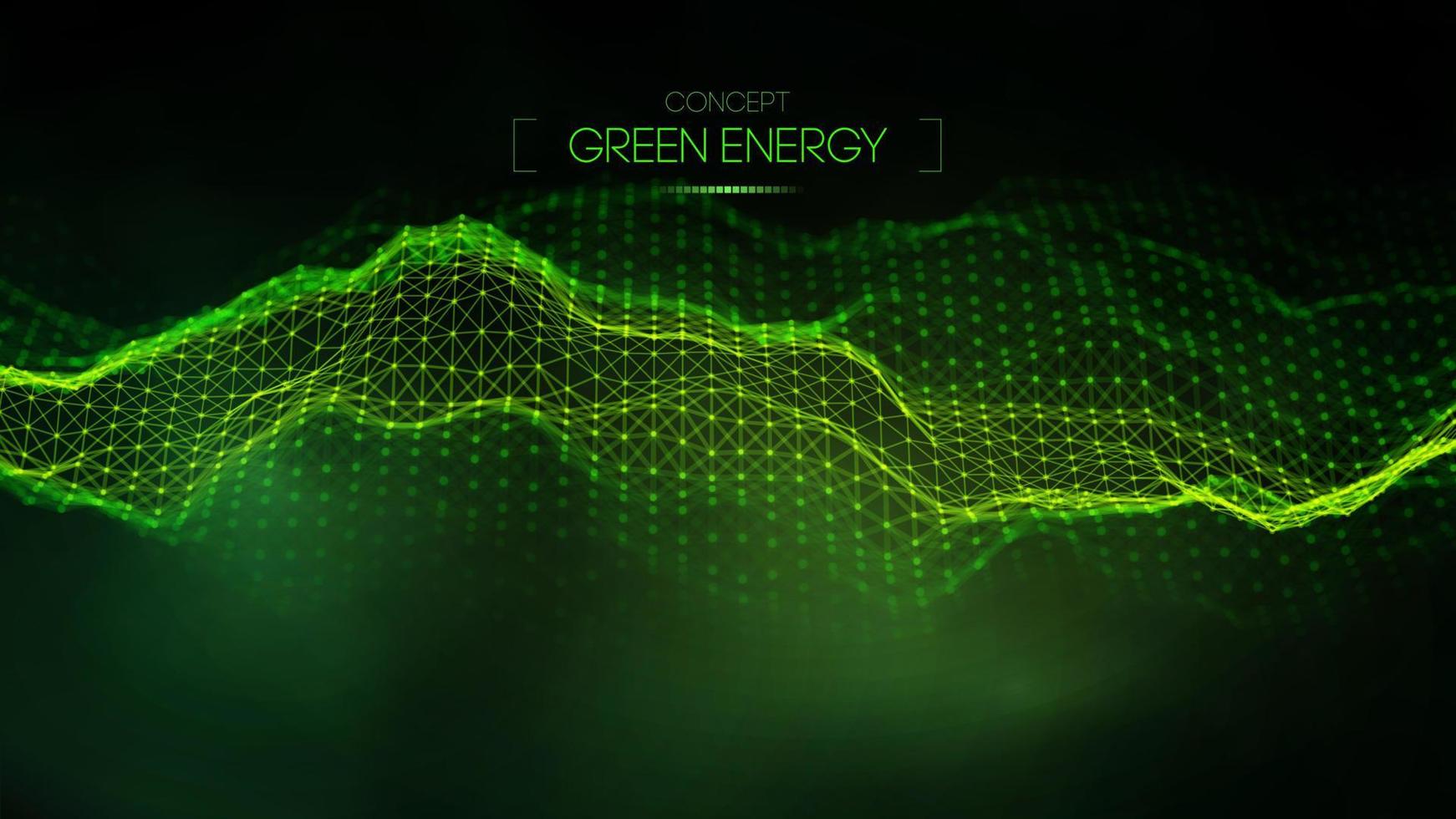 Green energy concept. Vector green technology background. Futuristic vector illustration.