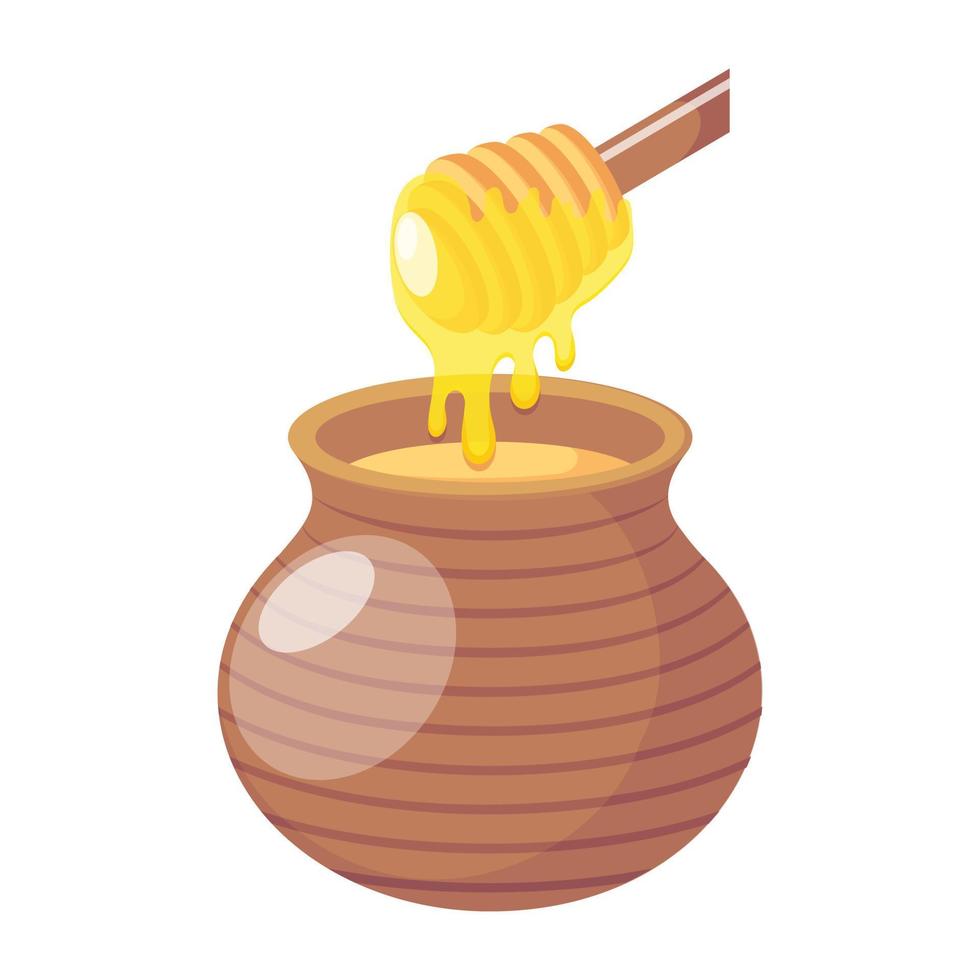 un icono plano editable de peine de abeja vector