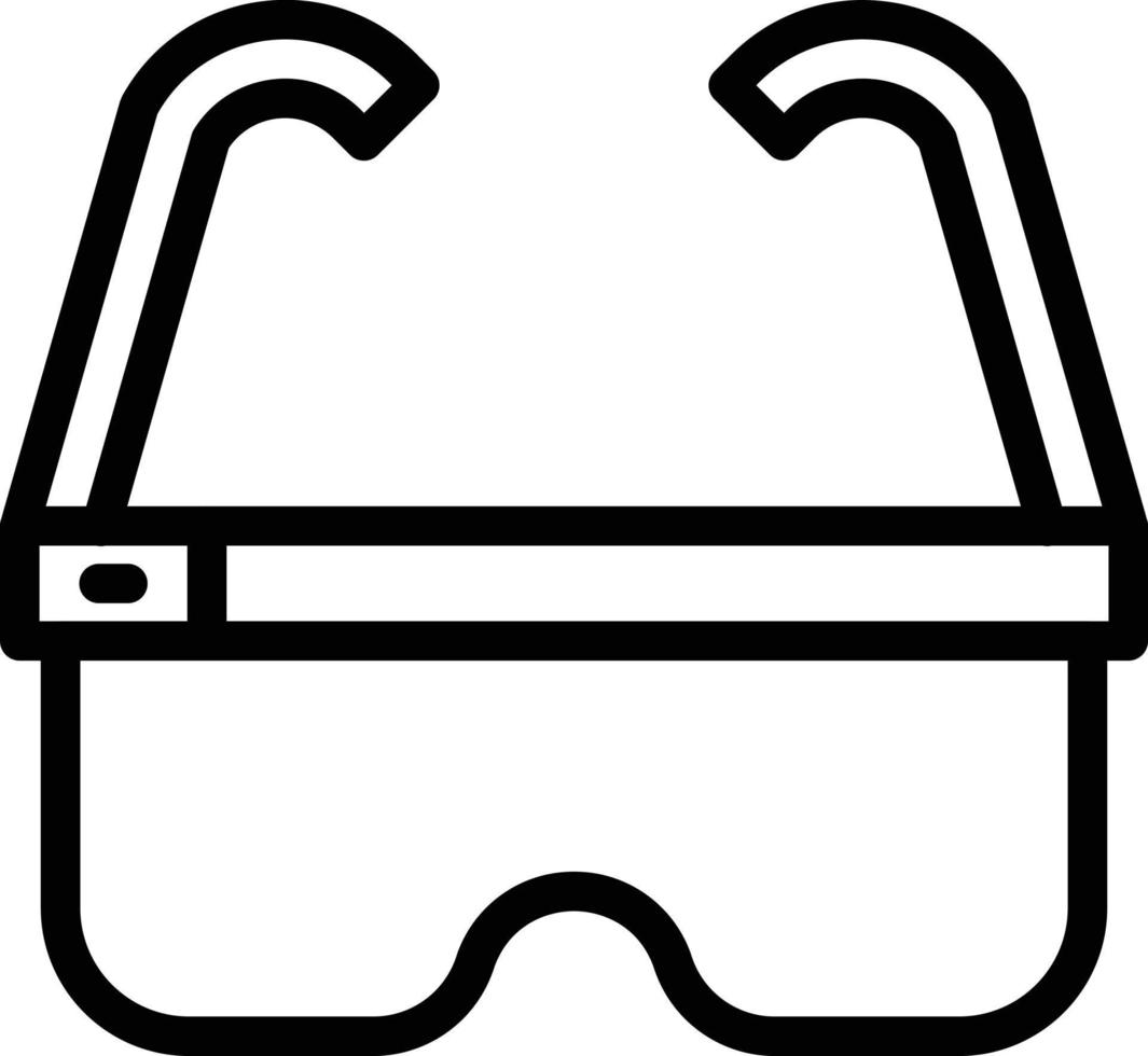 estilo de icono de gafas inteligentes vector