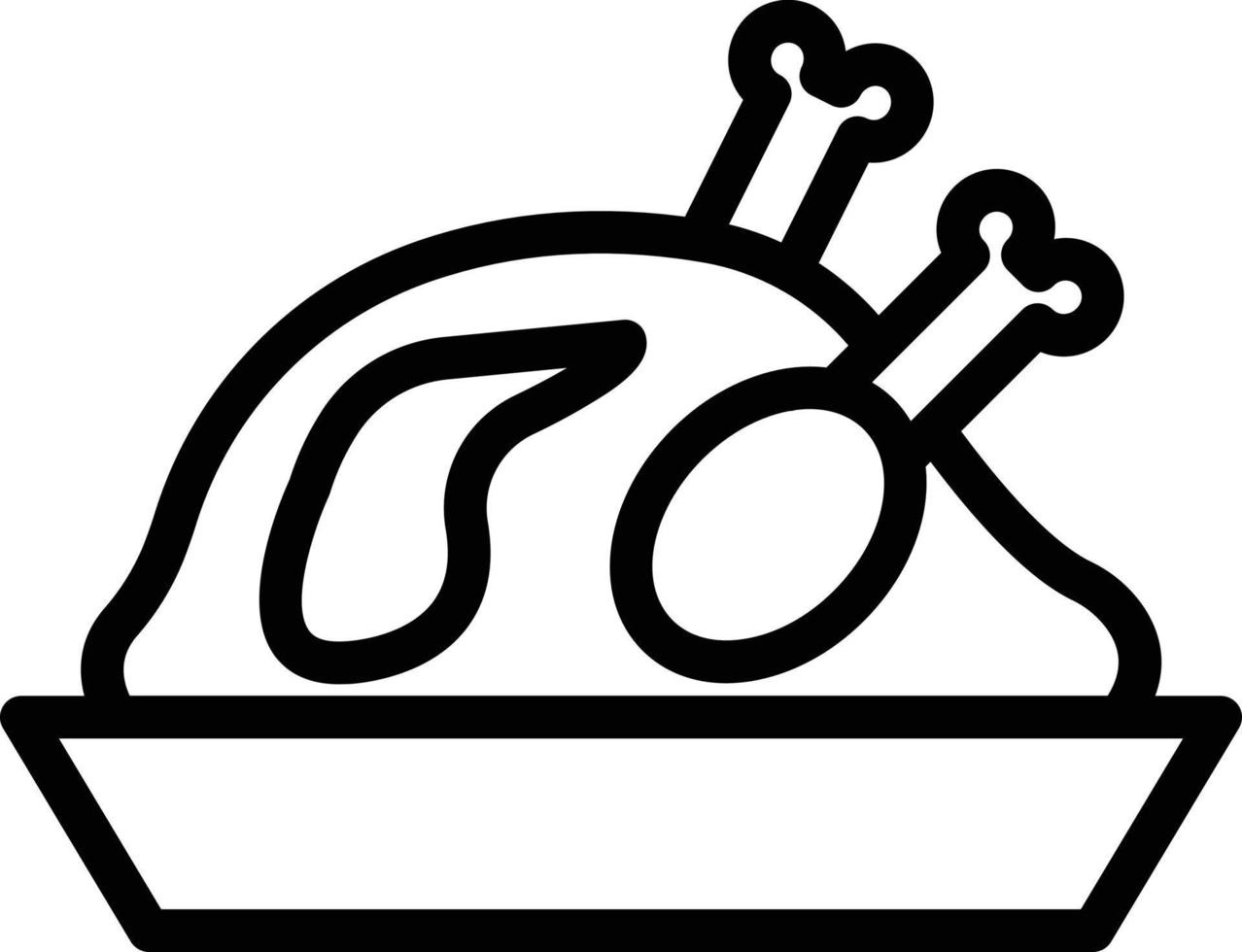 Roasted Chicken Icon Style vector