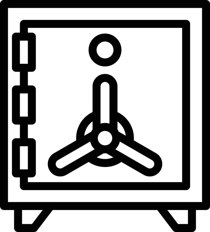 estilo de icono de caja de seguridad vector