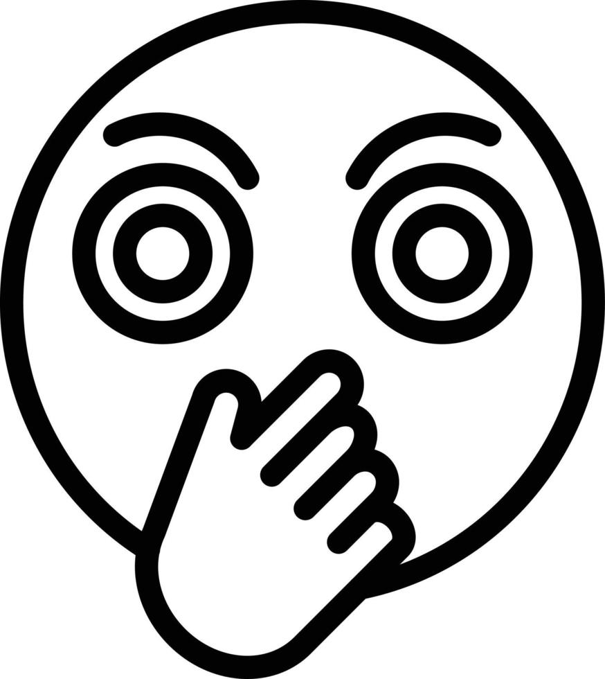 Embarrassed Icon Style vector