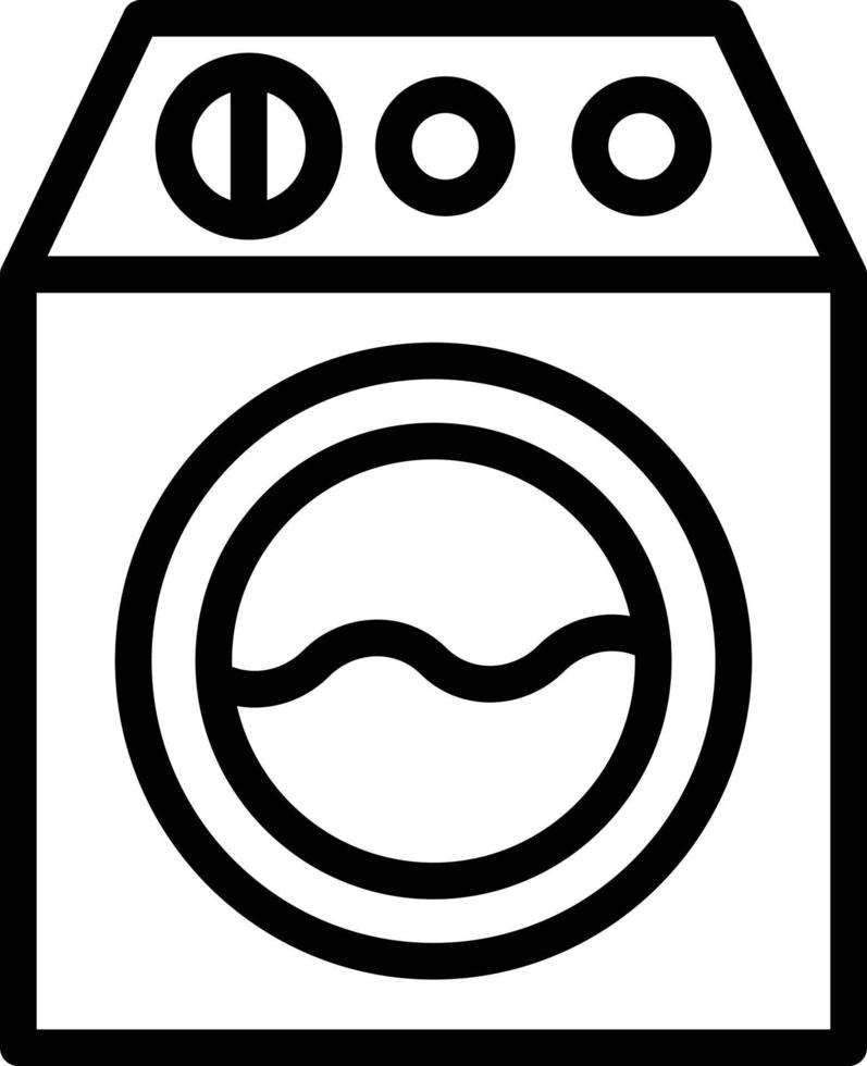 estilo de icono de lavadora vector