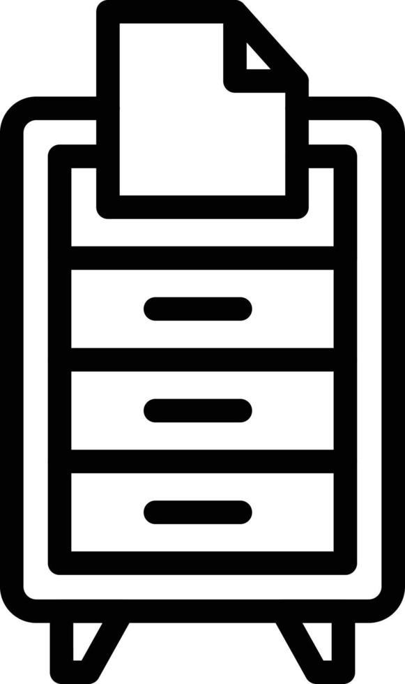 Filing Cabinet Icon Style vector