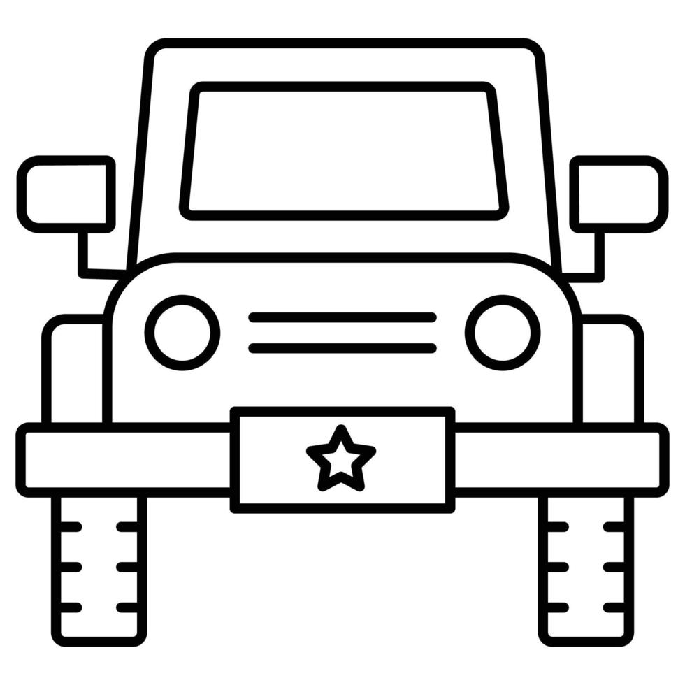 Army jeep   which can easily modify or edit vector