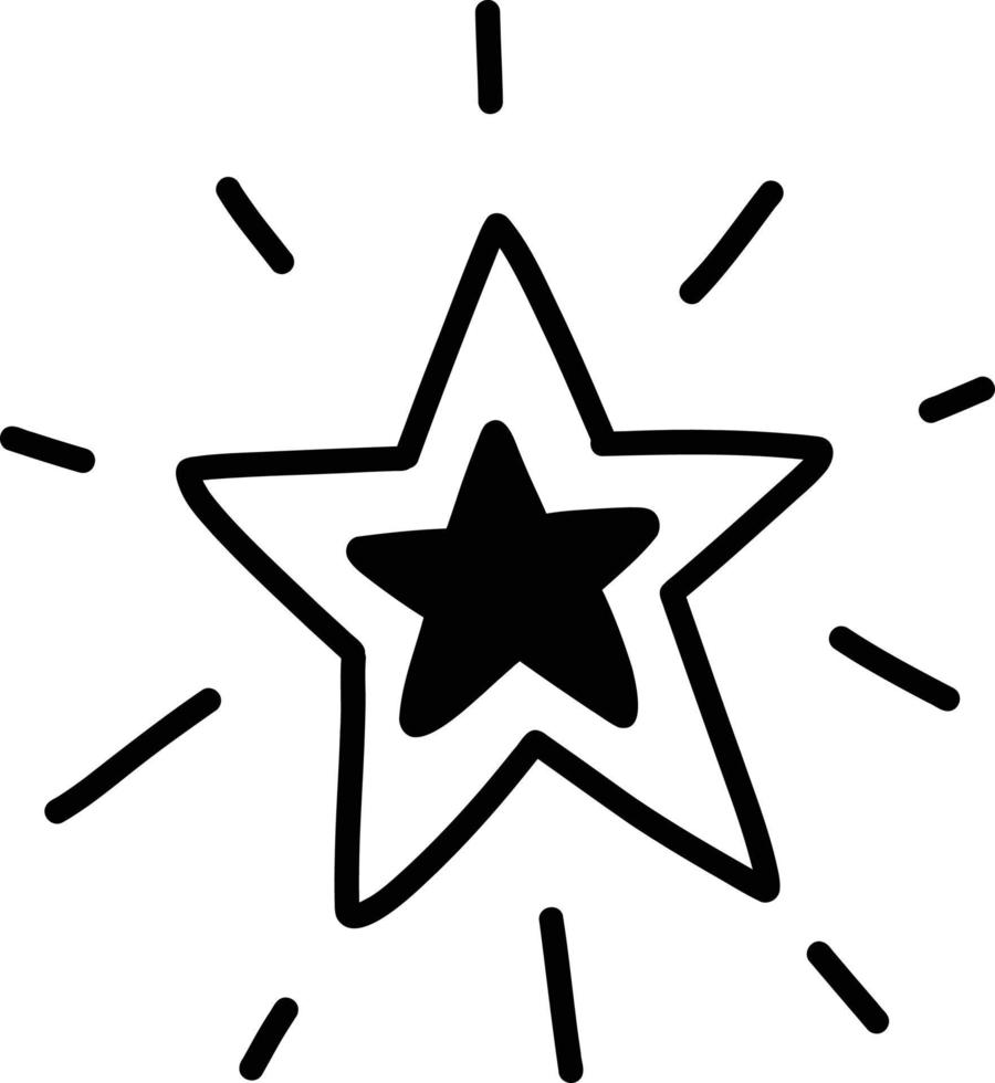 Hand Drawn the stars are shining illustration vector