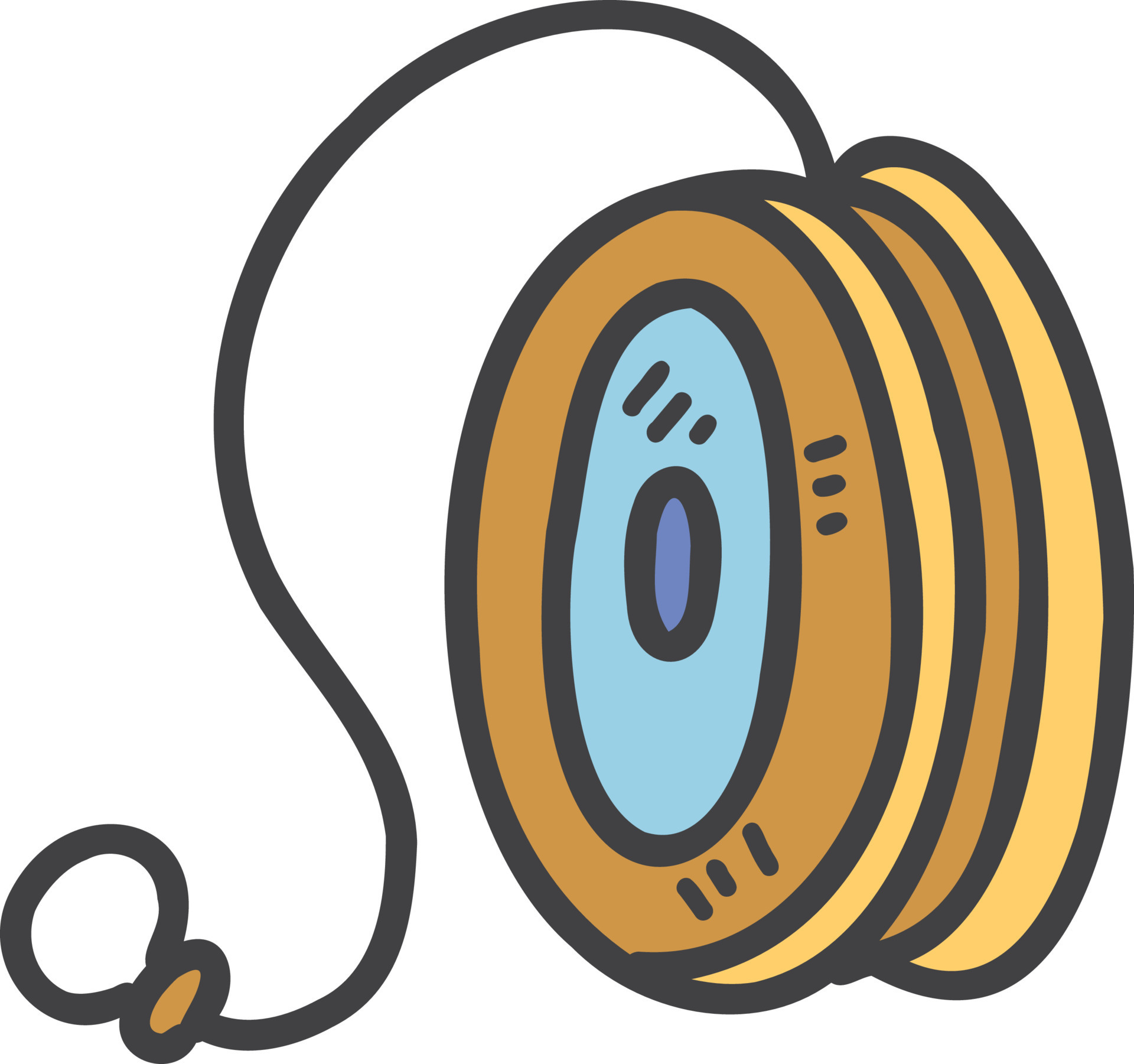 Hand Drawn cute yo yo toy illustration 12691740 Vector Art at Vecteezy