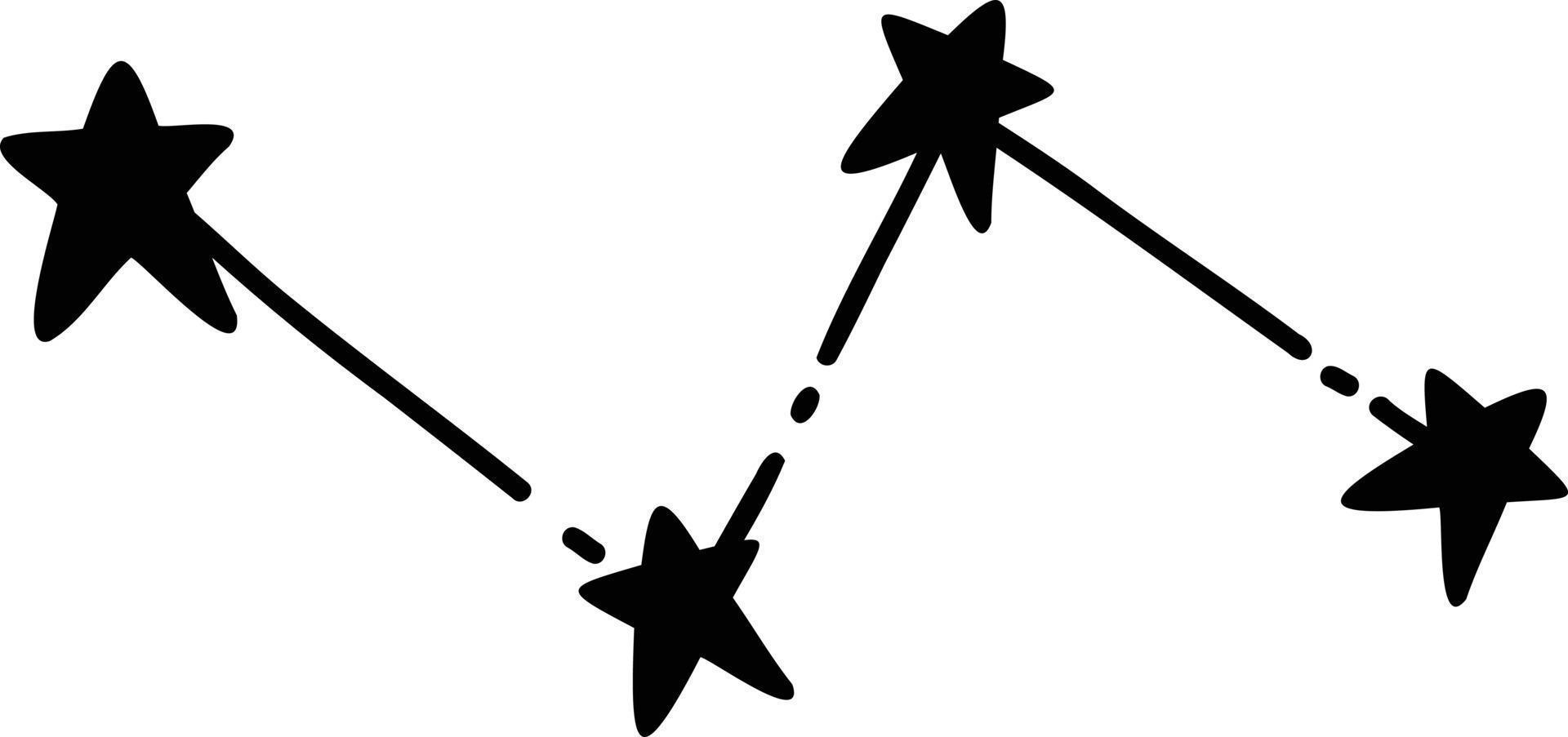 Hand Drawn constellation illustration vector