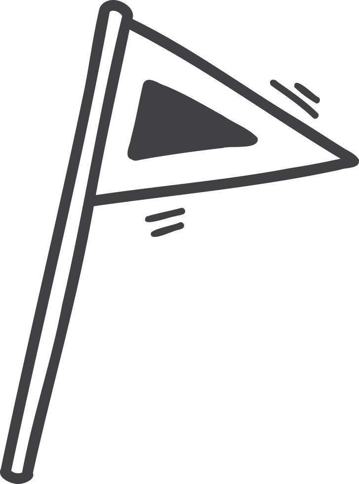 Hand Drawn cute flag illustration vector