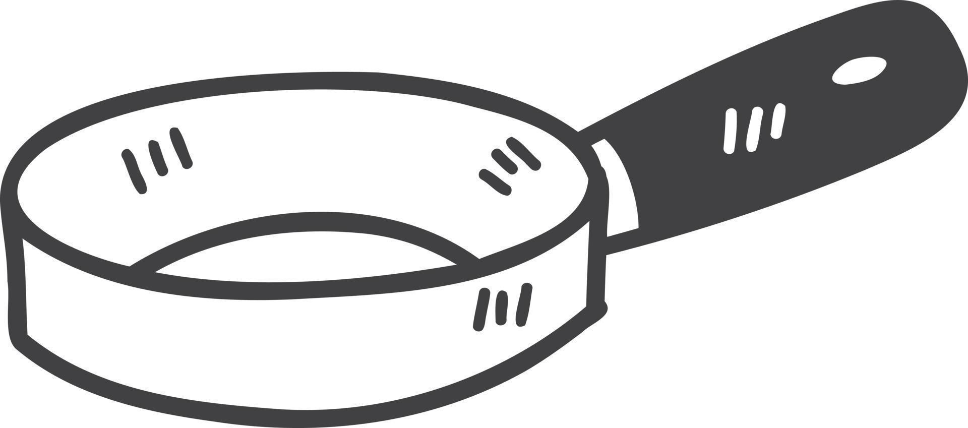 Hand Drawn frying pan illustration vector