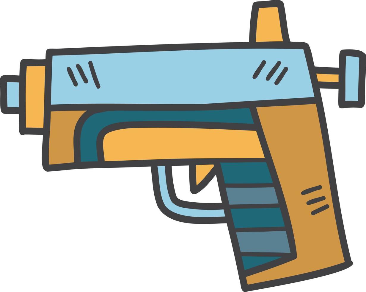 Hand Drawn toy gun for kids illustration vector