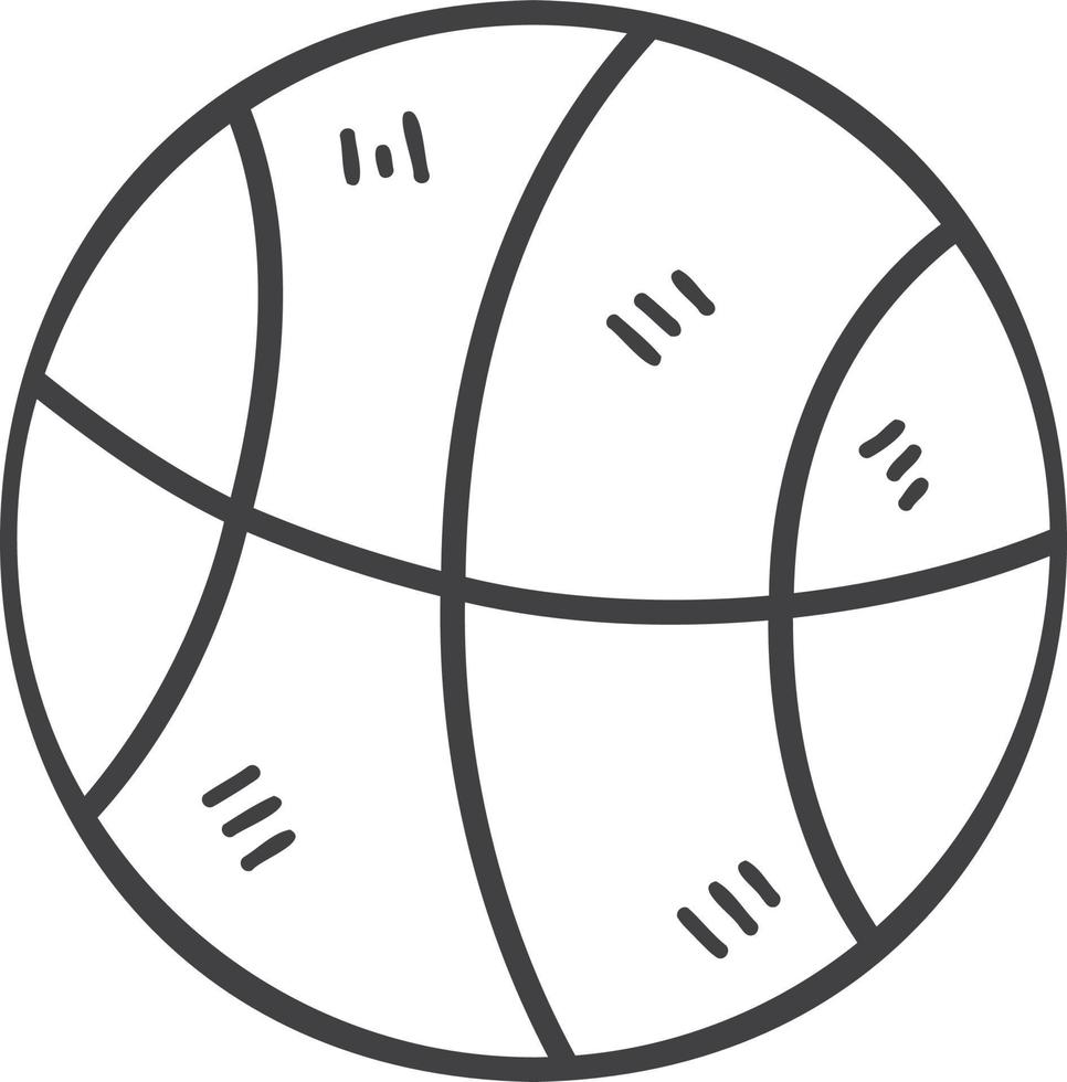 Hand Drawn basketball illustration vector
