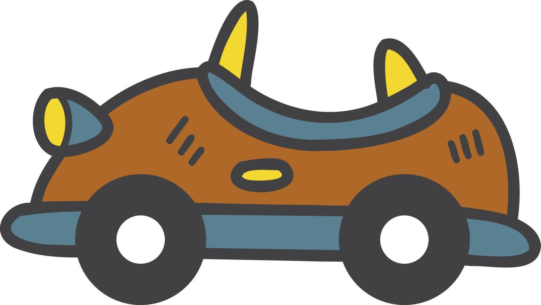 Hand Drawn toy car for kids illustration vector