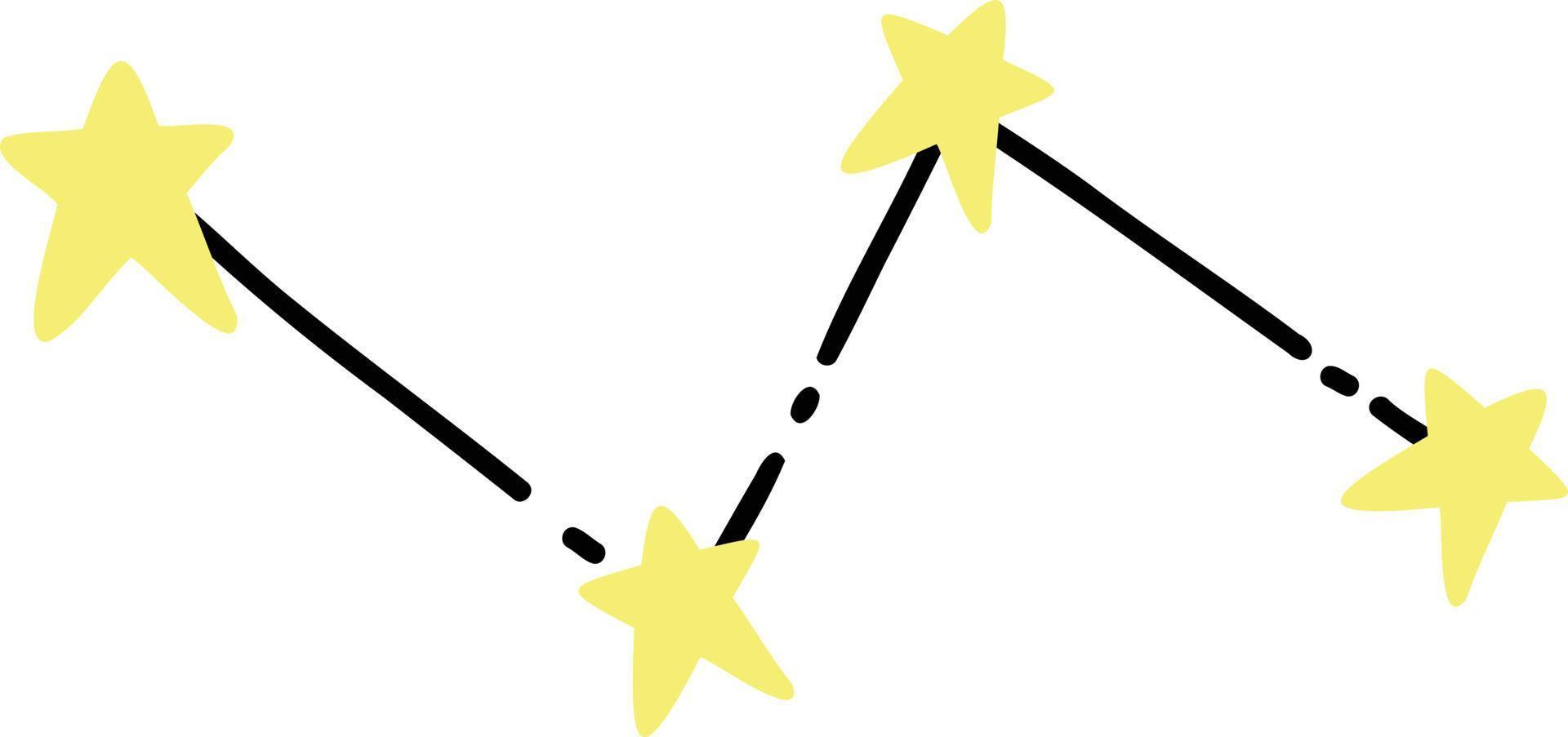 Hand Drawn constellation illustration vector