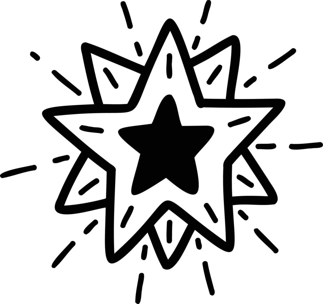 Hand Drawn the stars are shining illustration vector