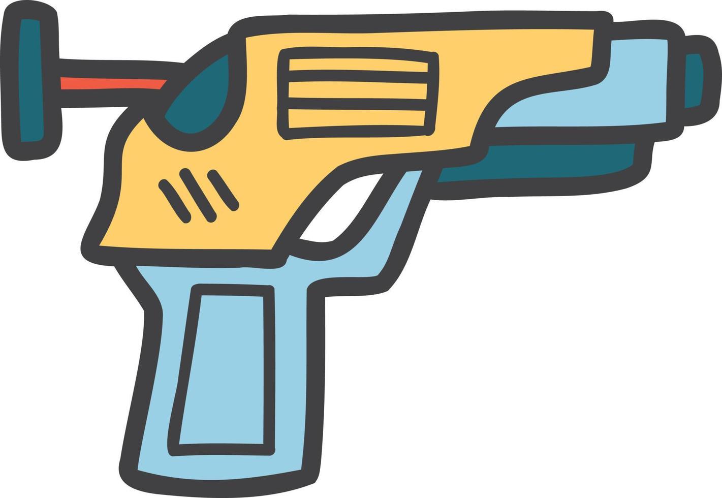 pistola de juguete dibujada a mano para niños ilustración vector