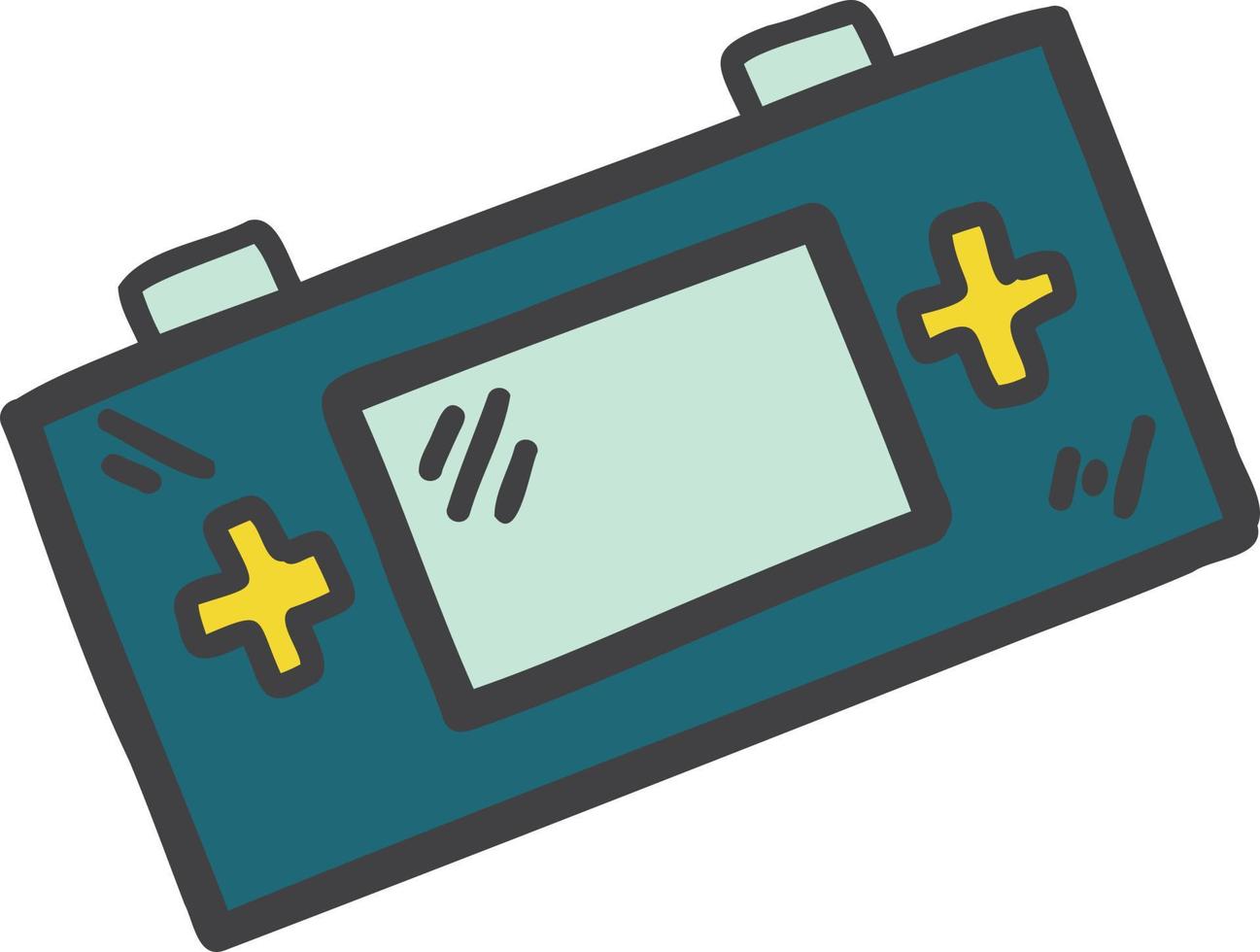 Hand Drawn portable game console illustration vector