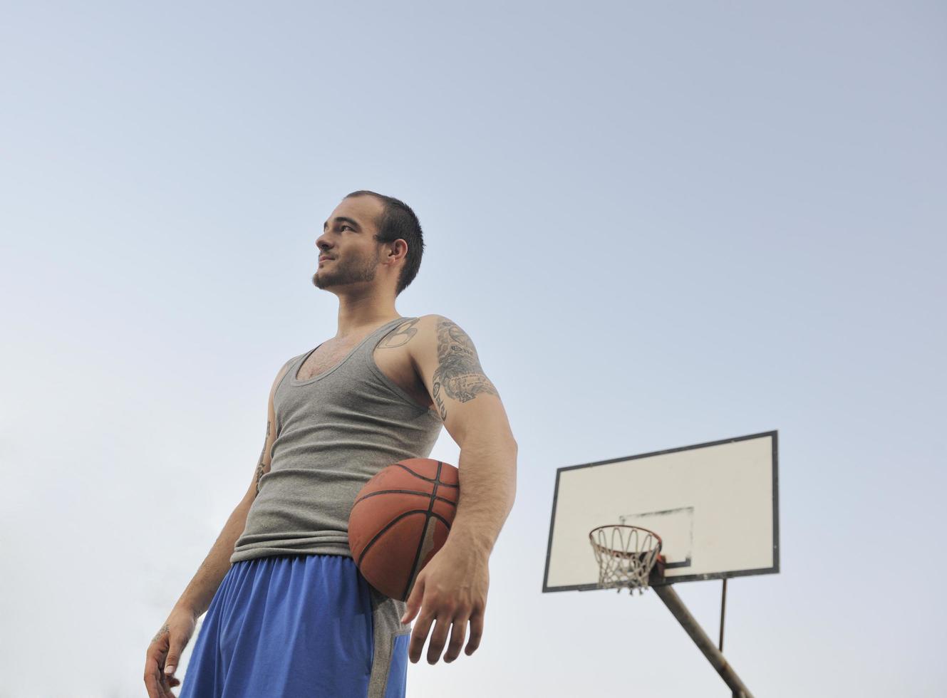 vista del jugador de baloncesto foto