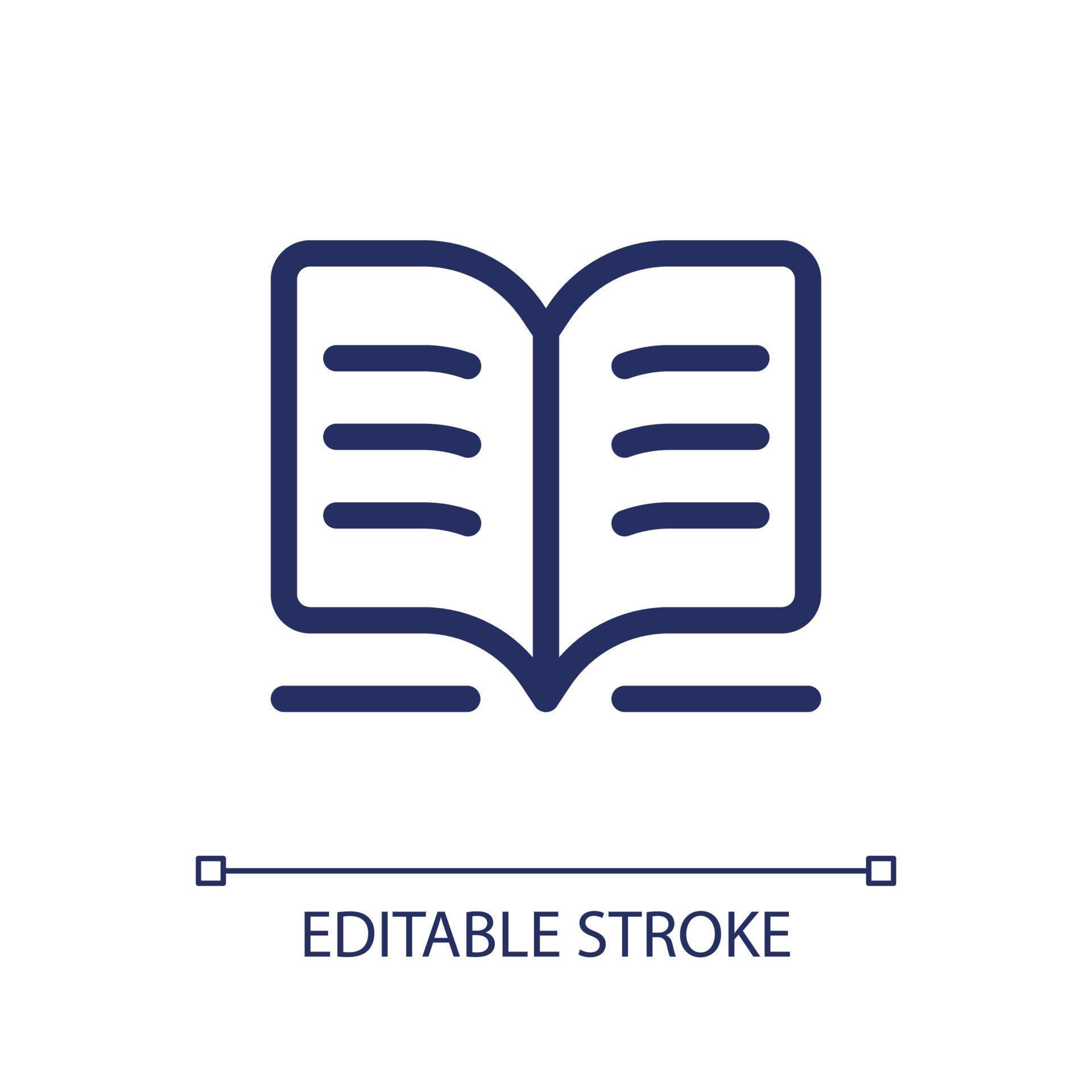 Public library pixel perfect linear ui icon. Assignment writing. Doing ...