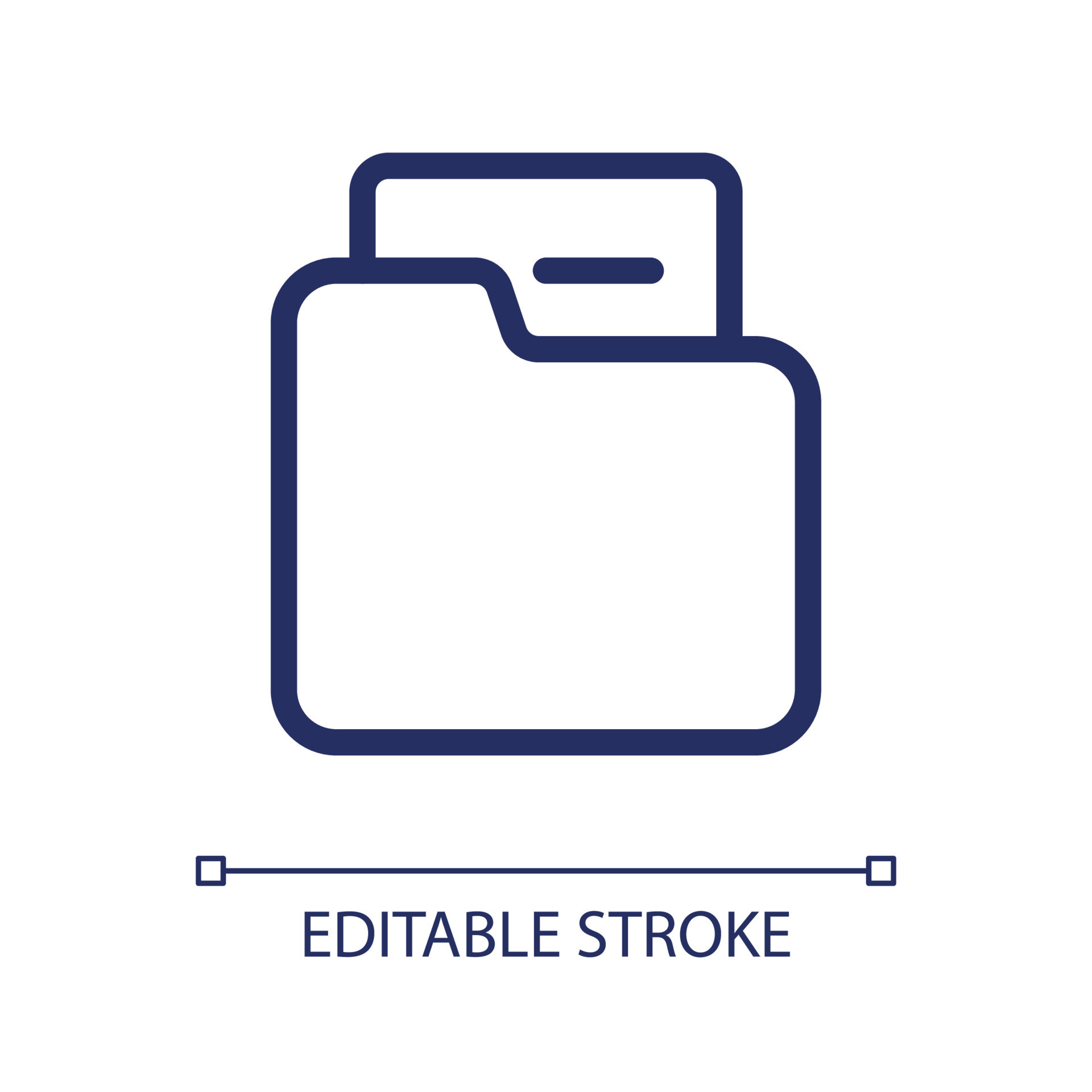 Folder pixel perfect linear ui icon. Stationery essential. Organize