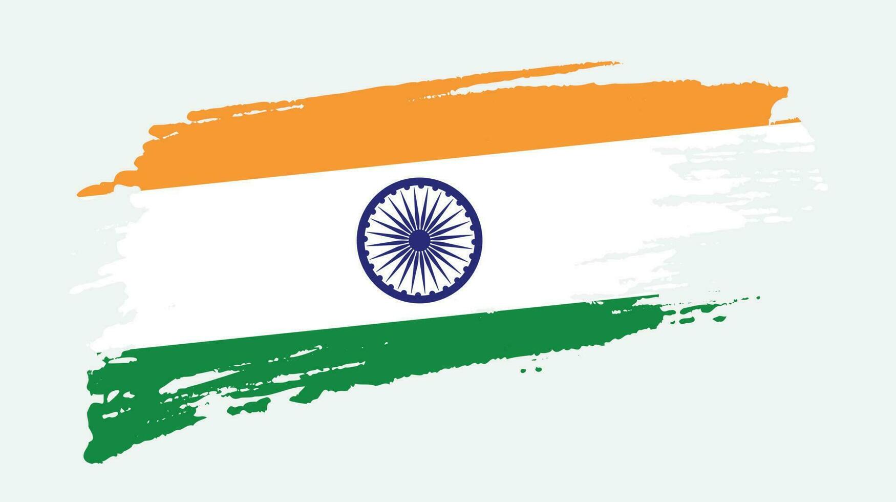 Faded distressed India flag vector