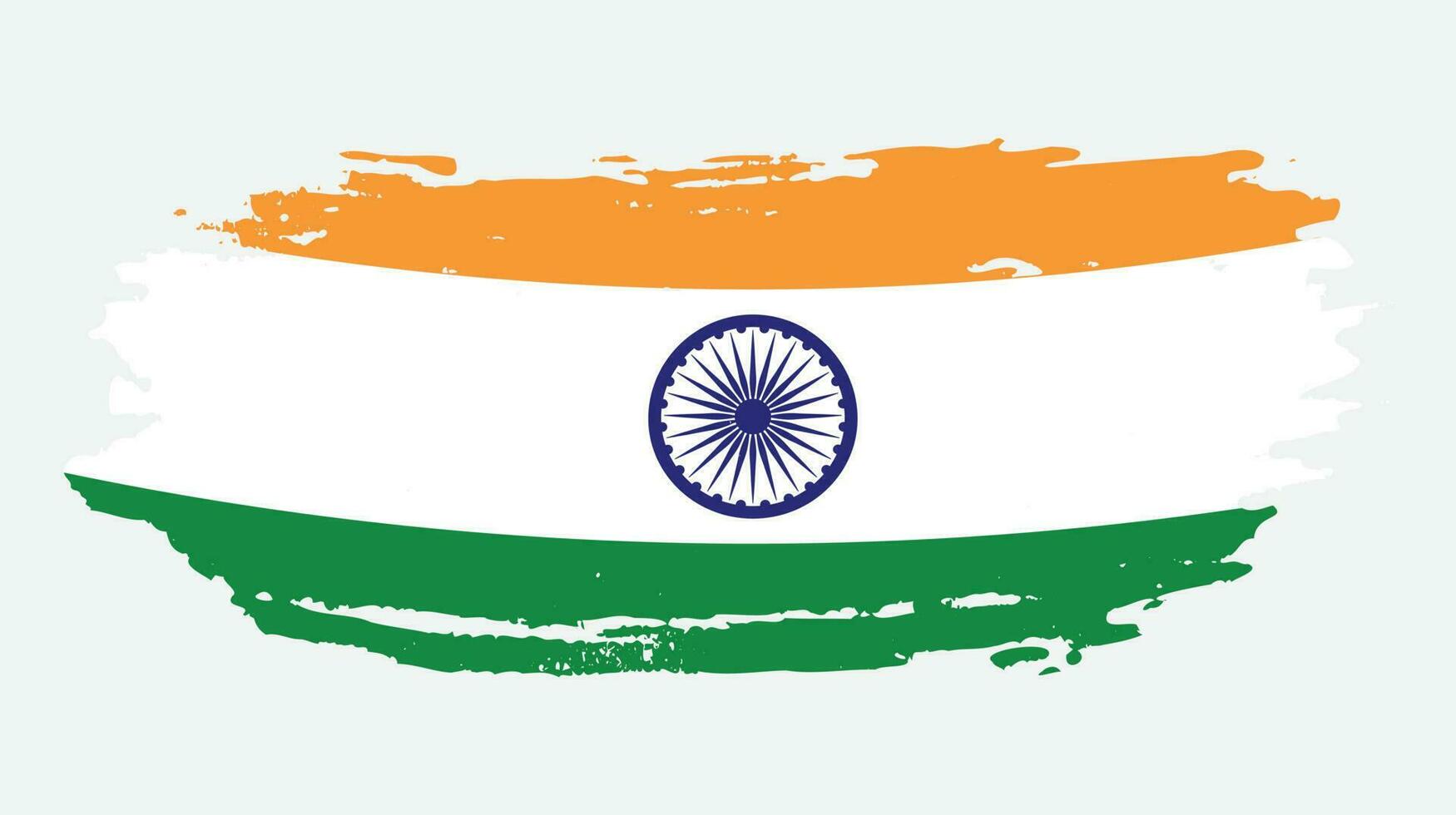 Colorful graphic grunge texture Indian flag vector