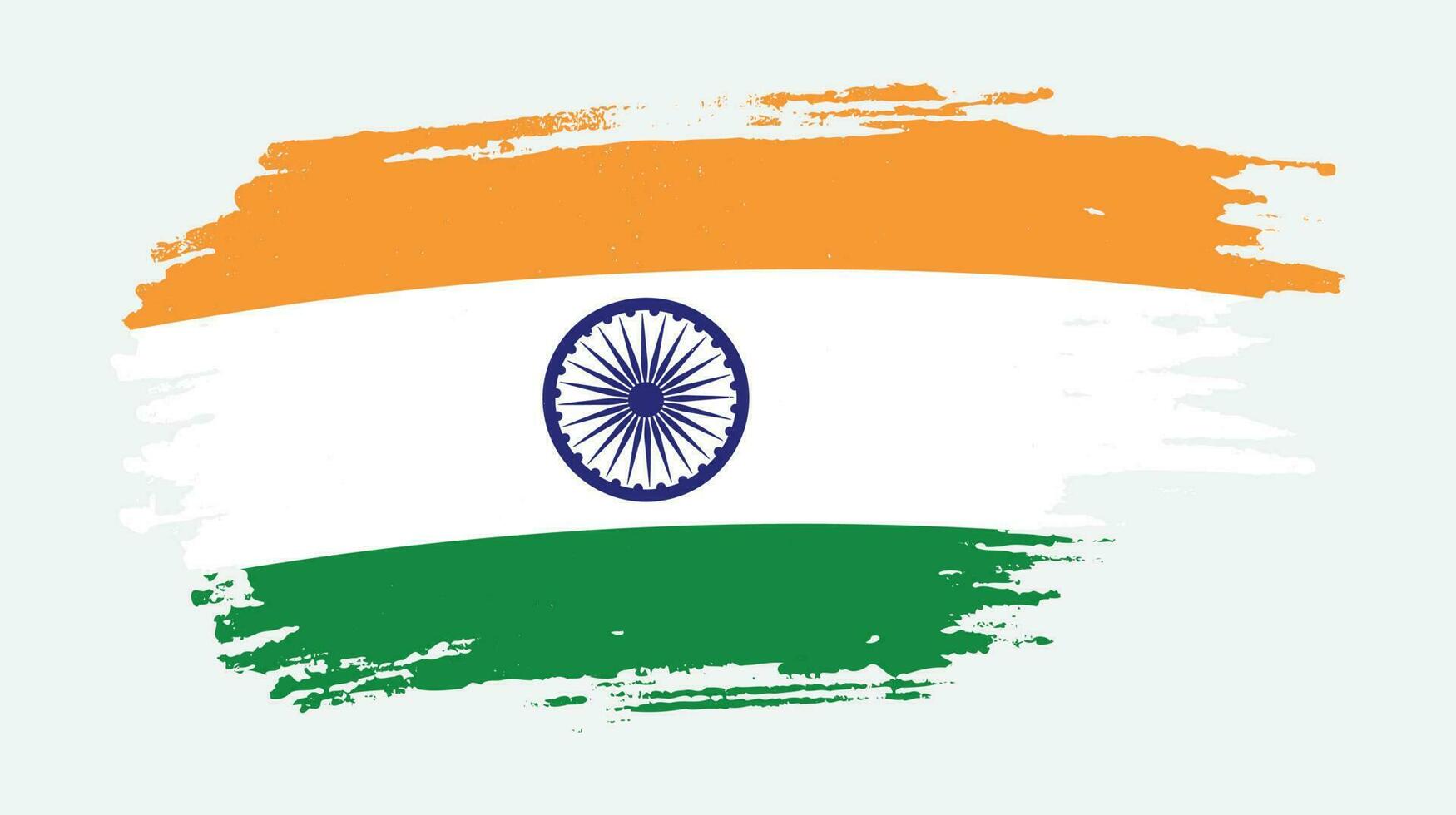 Vintage style hand paint India flag vector