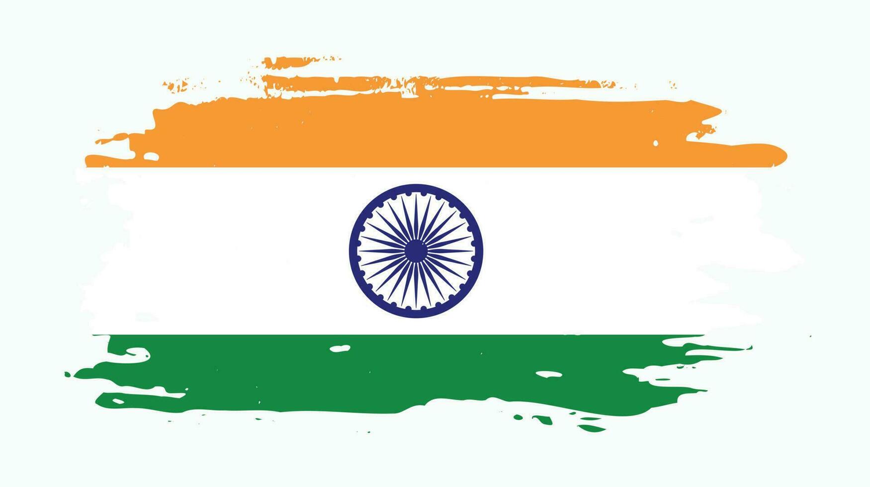 diseño de bandera india con efecto grunge vector