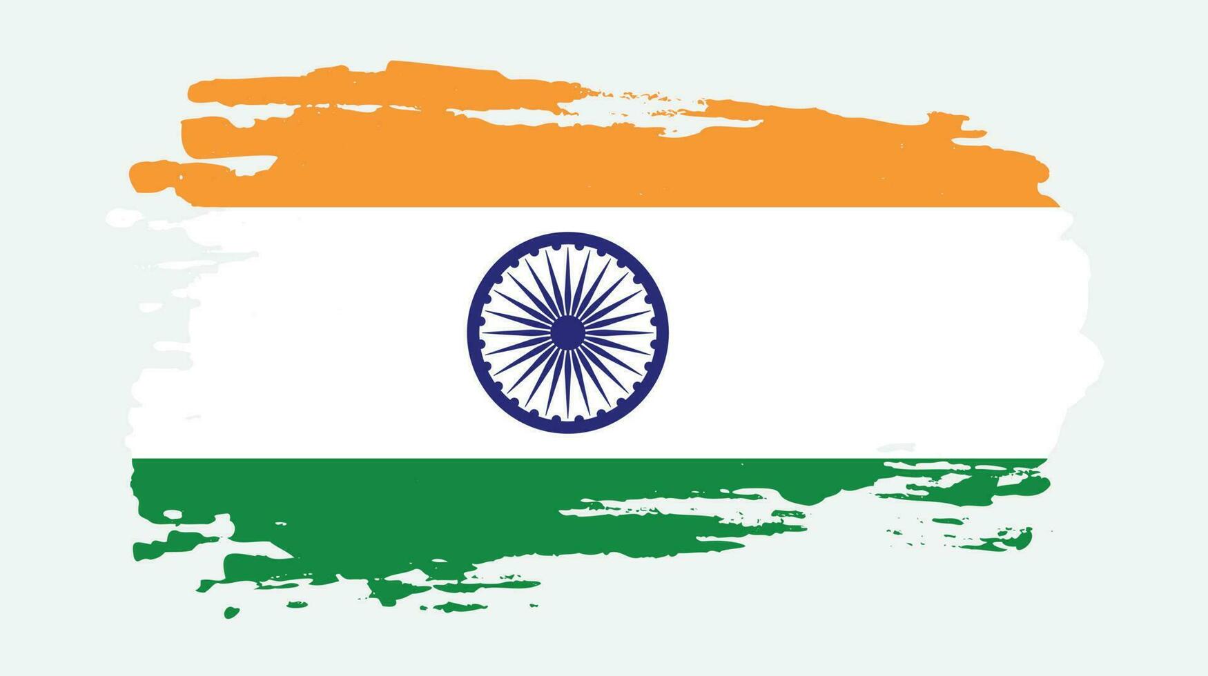bandera india plana del grunge vector
