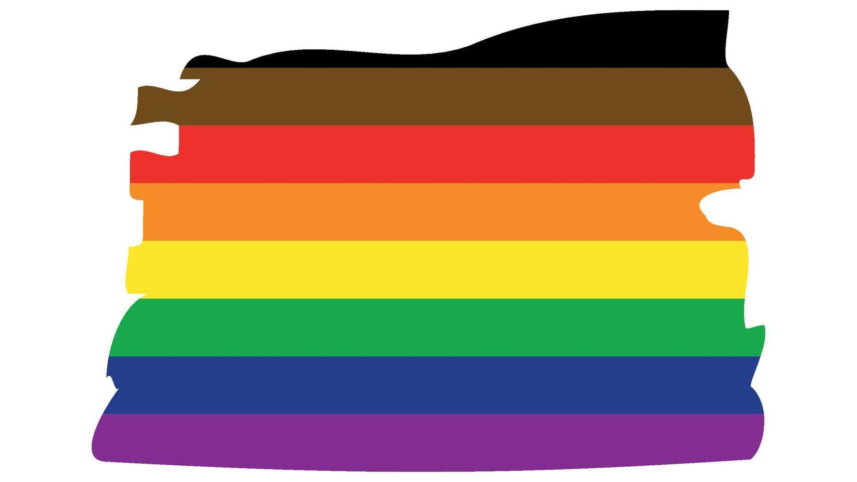 bandera del orgullo de filadelfia, comunidad lgbt. diseño plano. fondo de pantalla de cultura urbana y fondo vector