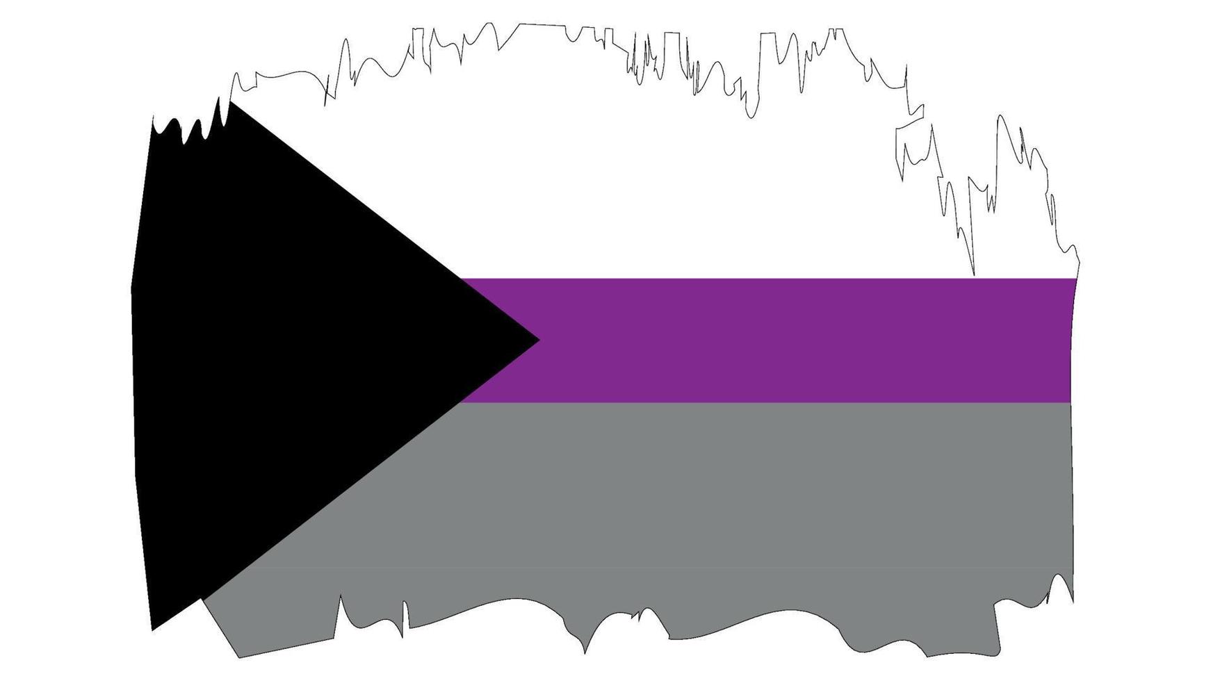 diseño de plantilla de ilustración de elemento gráfico de emblema de bandera demisexual vector