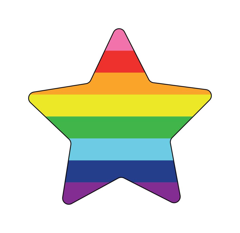 Gilbert Baker Pride Flag. Standard Proportions for Gay Flag vector