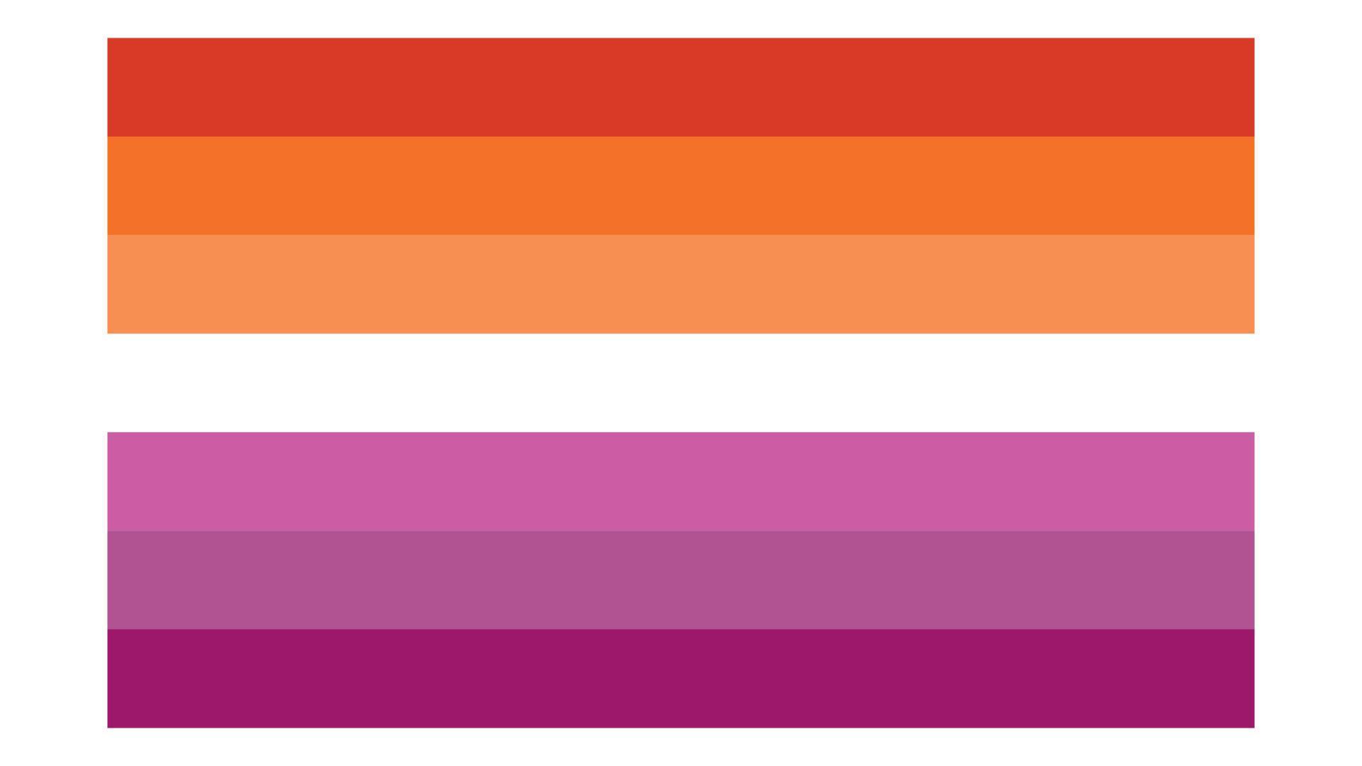 Lesbian flag illustration. Lesbian Pride flag icon 12693304 Vector Art