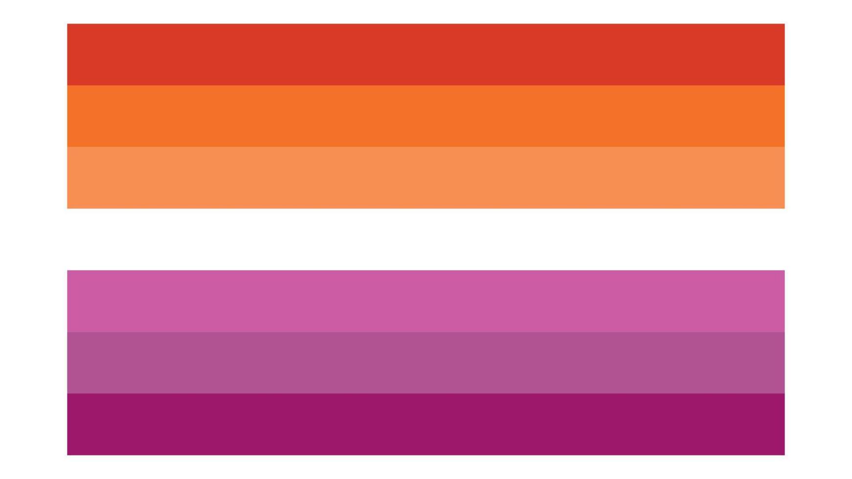 Lesbian flag illustration. Lesbian Pride flag icon vector