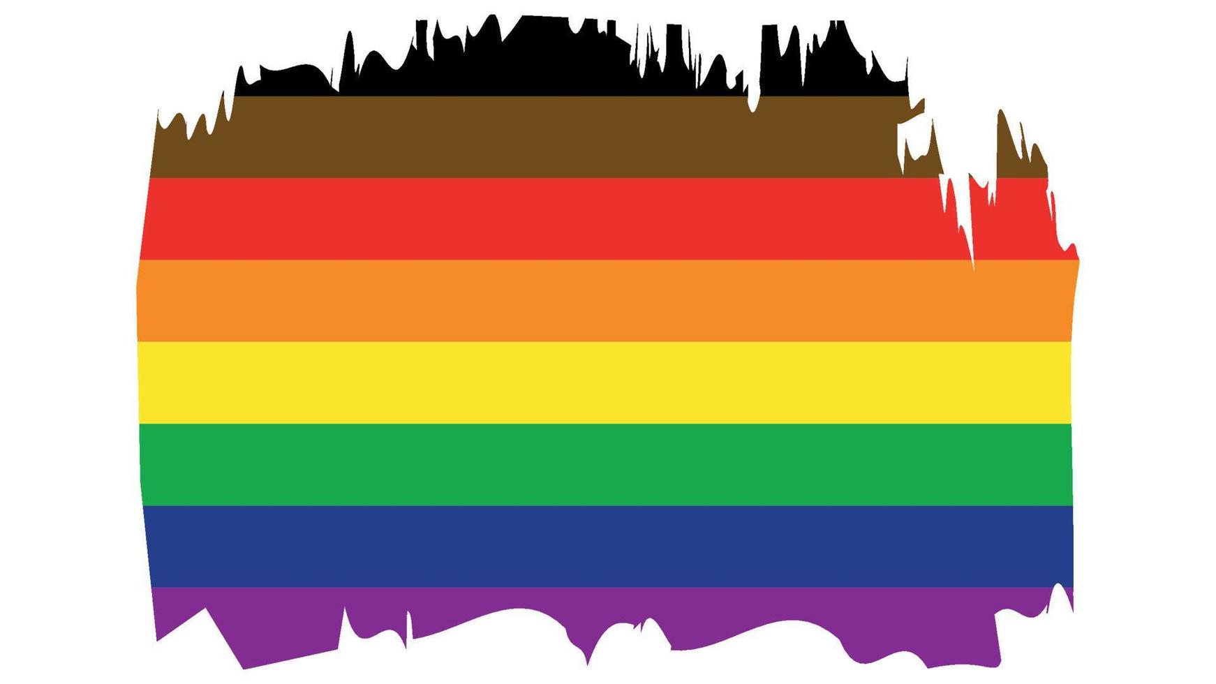 Philadelphia Pride Flag, LGBT community. Flat design. Urban culture wallpaper and background vector