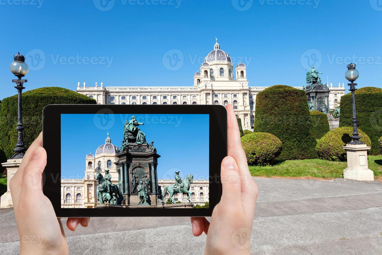 snapshot of Maria Theresa monument in Vienna photo