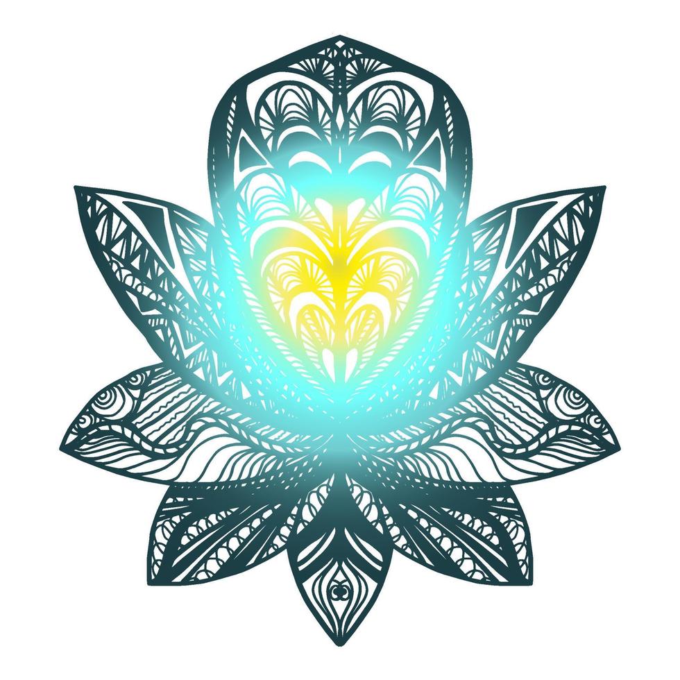 Flower Lotus Tattoo vector