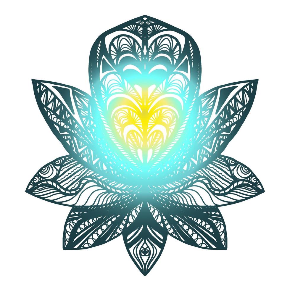 Flower Lotus Tattoo vector