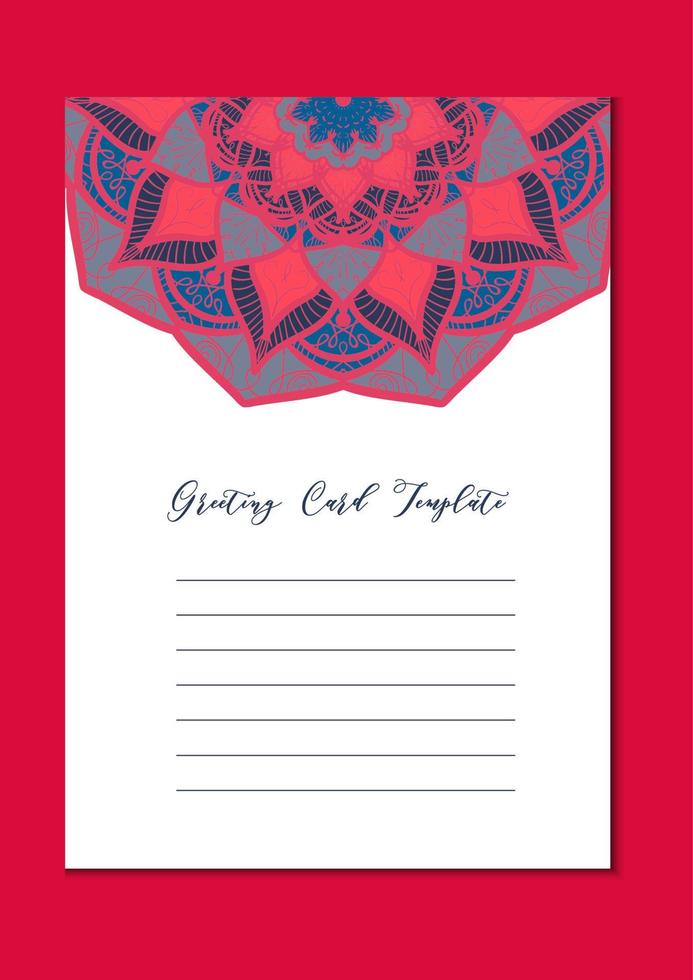 Mandala vintage template card vector