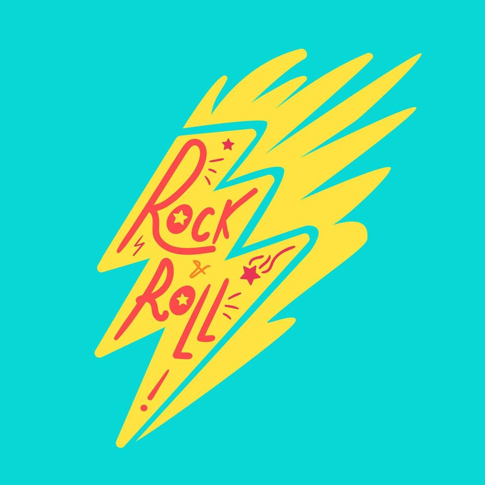 Rock and Roll Lettering vector