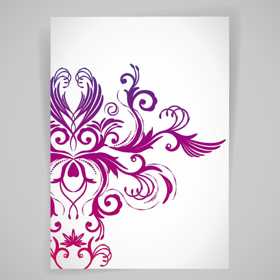 Abstract floral background with oriental flowers. vector