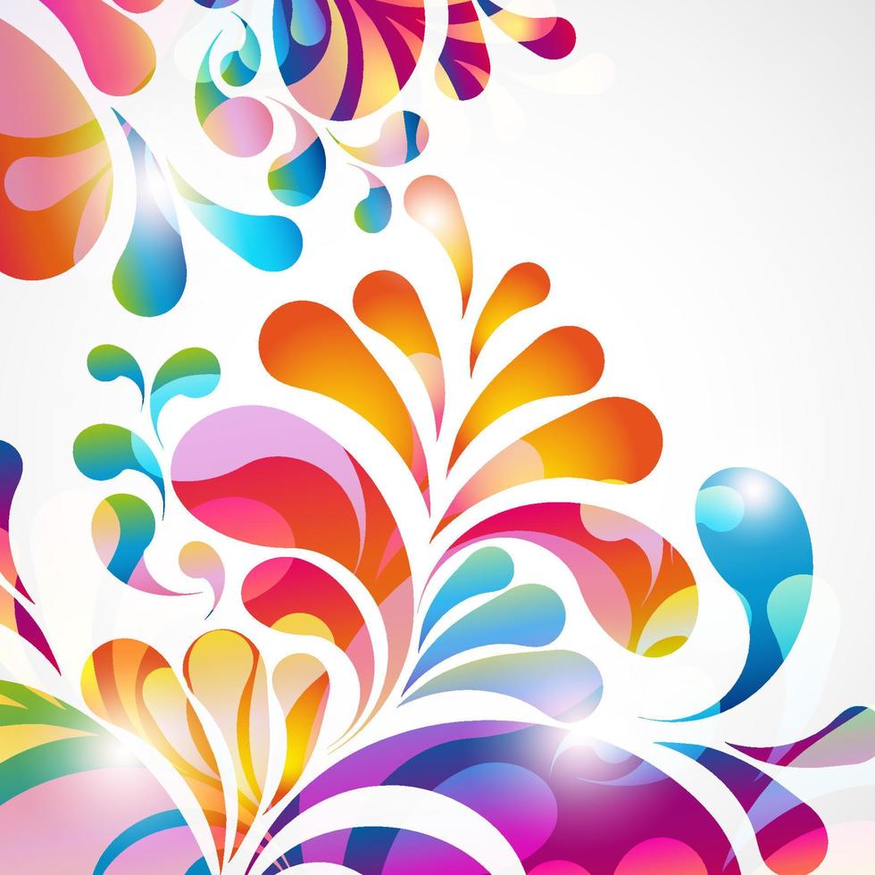 Abstract background with bright teardrop-shaped arches. vector